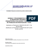 Norma y Procedimientos para Trabajos de Investigación