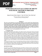 Performance Evaluation of Shunt Wound DC Motor in Process Control