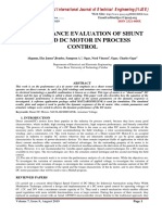 Performance Evaluation of Shunt Wound DC Motor in Process Control