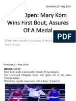 India Open: Mary Kom Wins First Bout, Assures of A Medal India Open: Mary Kom Wins First Bout, Assures of A Medal