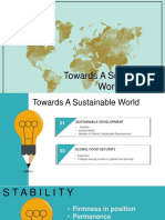 Towards A Sustainable World
