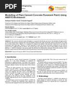 Modelling of Plain Cement Concrete Pavement