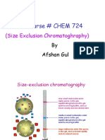 Course # CHEM 724: (Size Exclusion Chromatoghraphy)