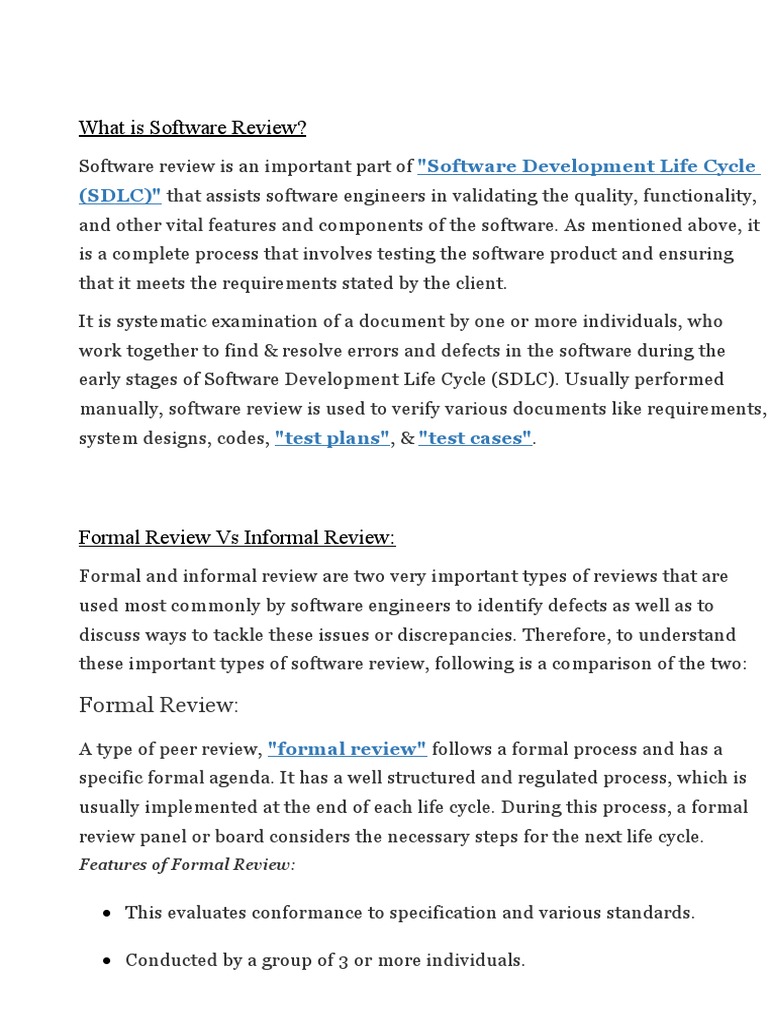 What Is Software Review | PDF | Business | Cognition