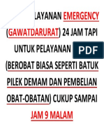 Untuk Pelayanan Emergency