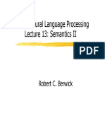 6.863J Natural Language Processing Lecture 13: Semantics II: Robert C. Berwick