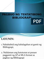 Pagbuo NG Tentatibong Bibliograpi