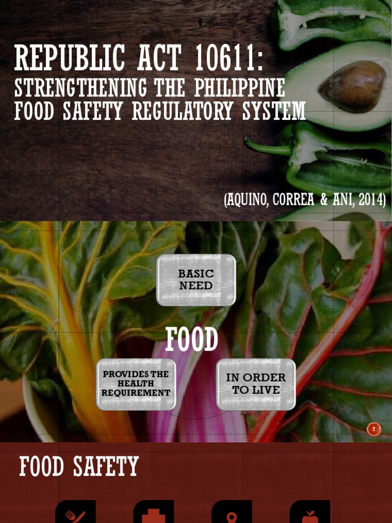 Food Safety Act Food Safety Regulatory Compliance