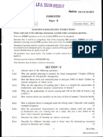 IFS Exam Forestry Paper II Questions