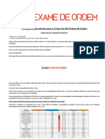 Cronograma de estudos para a 1a fase do XXX Exame de Ordem