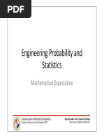 Engineering Probability and Statistics Statistics: Mathematical Expectation