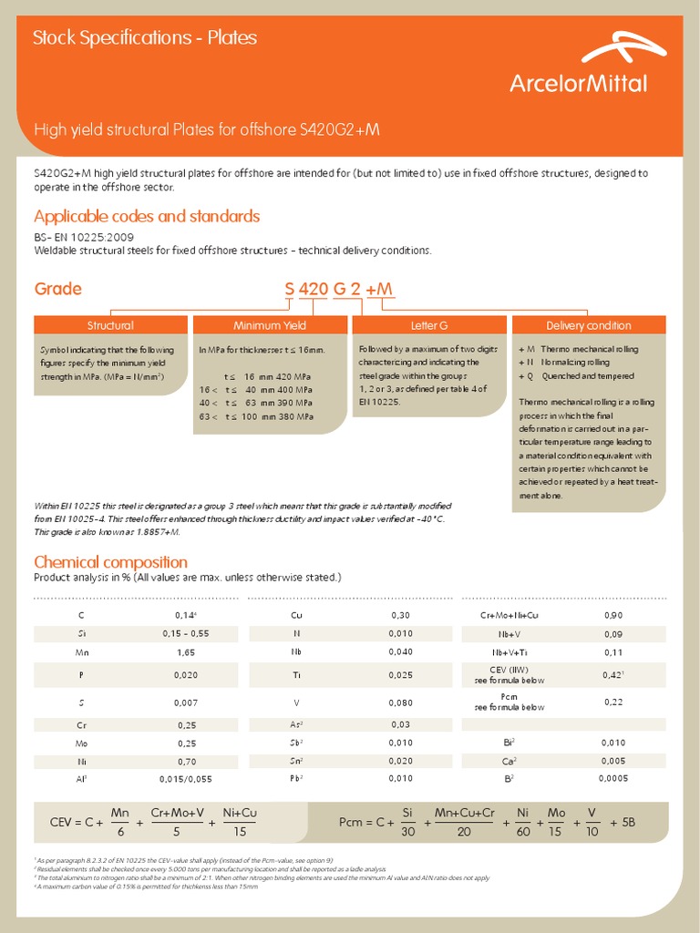 Plates - S420G2 M PDF | Download Free PDF | Structural Steel | Steel