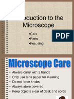 Introduction To The Microscope: Care Parts Focusing