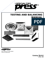 Testing and Balancing Manual: Catalog TB-01C