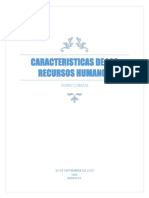 Caracteristicas de Los Recursos Humanos