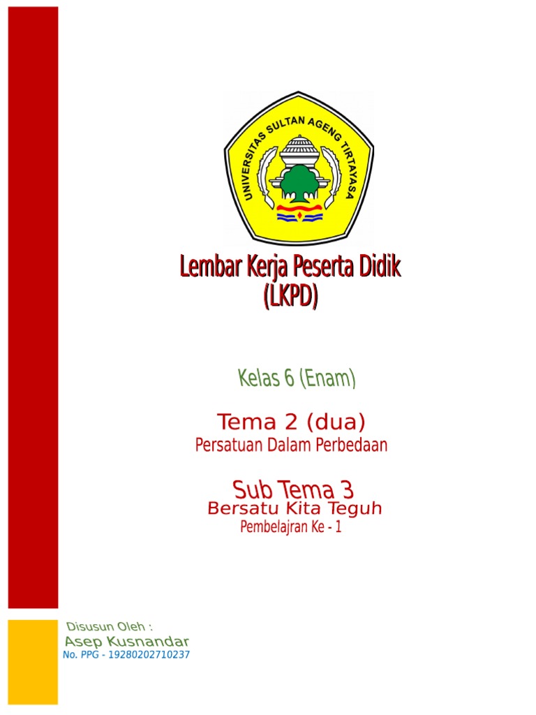 Lkpd Kelas 6 Tema 2 Subtema 3 Pembelajaran 1