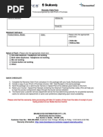 Warranty Claim Form