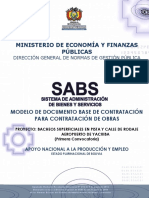 Ministerio de Economía Y Finanzas Públicas: Modelo de Documento Base de Contratación para Contratación de Obras