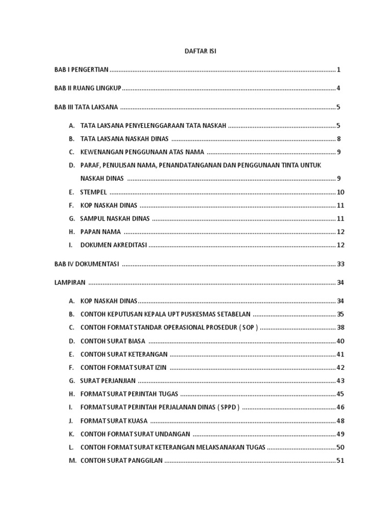 Daftar Isi 2 Panduan Tata Naskah