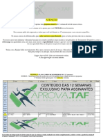 Planilha de Treinamento AprovaTAF Exemplo 8 Semana Grátis