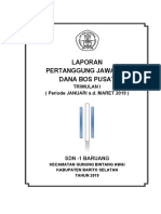 Laporan Pertanggung Jawaban Dana Bos Pusat: Triwulan I (Periode JANUARI S.D. MARET 2019)