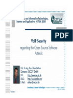 Voip Security Regarding The Open Source Software Asterisk