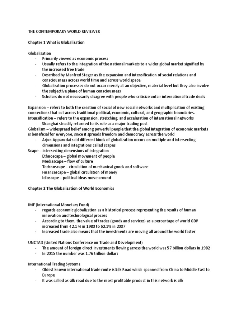 Chapter 1 What Is Globalization | PDF | Globalization | Bretton Woods ...