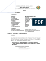 Silabo Estadistica Aplicada 2019 - II (Mañana)