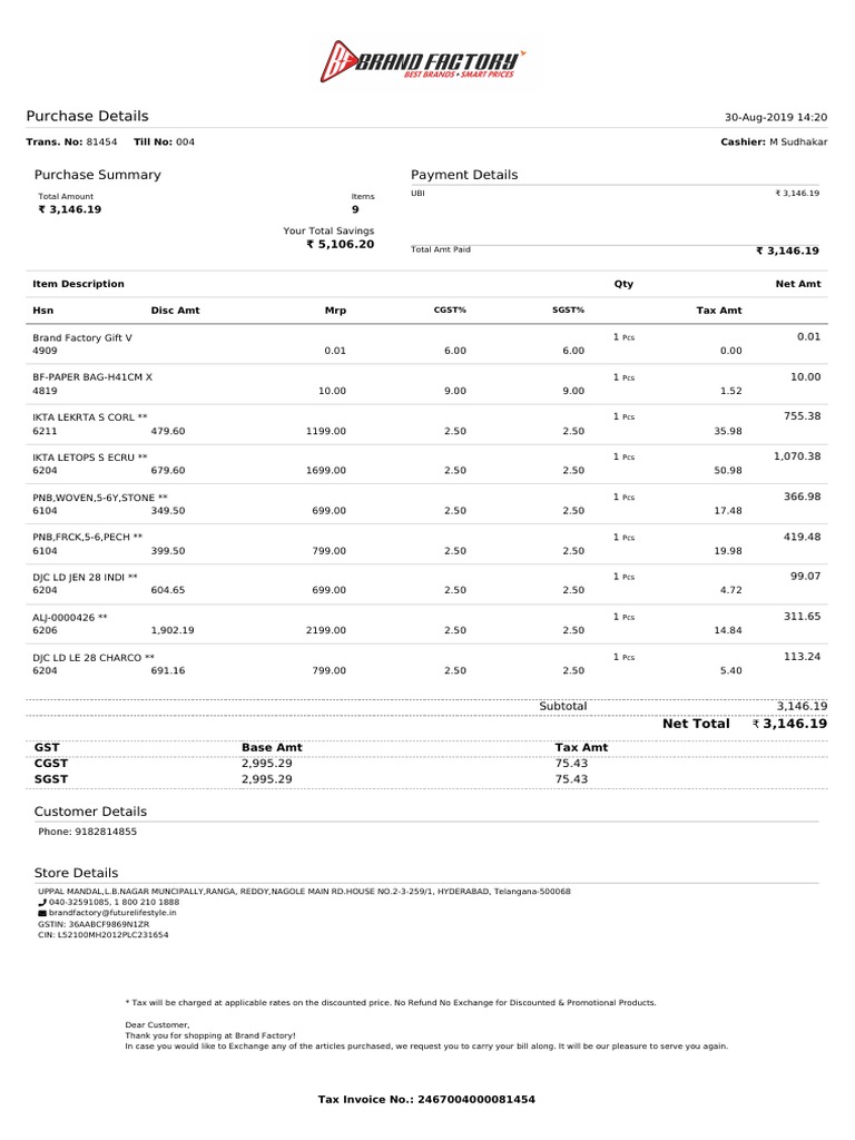 Purchase Summary Payment Details | PDF | Receipt | Invoice