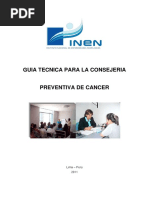 Cáncer - Guia Tecnica para La Consejeria Preventiva de Cancer - Inen 2011