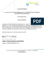 Certificado Laboral Vincular PDF