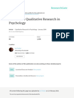 Criteria For Qualitative Research in Psychology