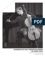 Naumburg 2015 Cello Competition Winner: Lev Sivkov, Cello: Sunday, November 13, 2016, at 3pm Foellinger Great Hall