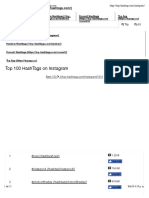 Top 100 HashTags on Instagram