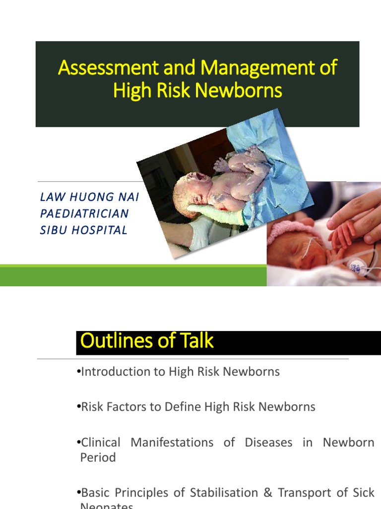 Assessment and Management of High Risk Neonates DrLawHN PDF