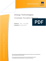 Energy Technologies - Knowledge, Perception, Measures