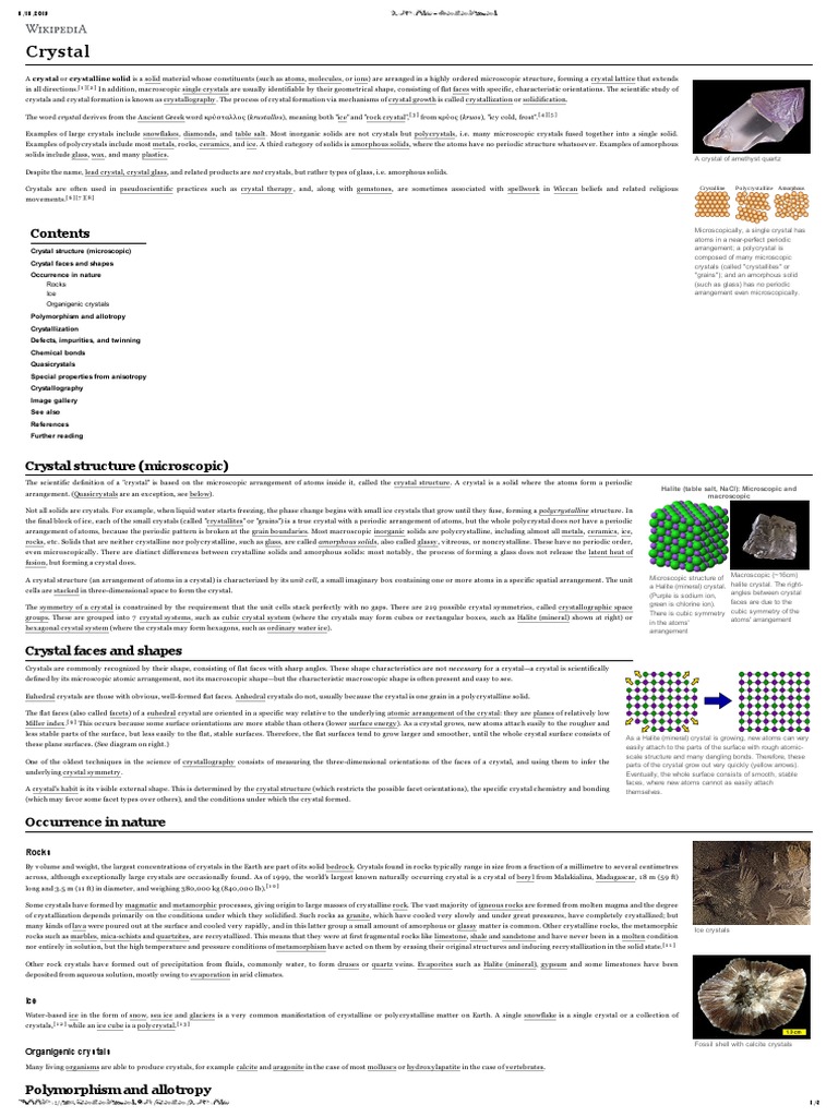 Crystal | PDF | Crystal | Crystallite