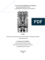 Enfoque de La Lecto Escritura en El Currículo Nacional y El Programa Curricular de Educación Inicial FIN