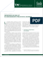 Importancia de Una Ley de Endeudamiento Público en El Salvador