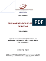 REGLAMENTO DE PROGRAMA DE BECAS