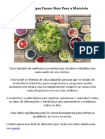Alimentos Que Fazem Bem Para a Memória - PDF
