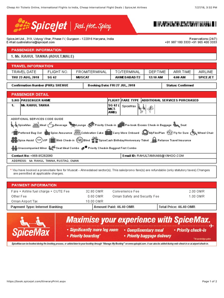 spicejet check in baggage