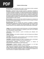 Trabalho de Biotecnologia