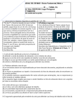 Prova 2trim Portugues 3A Relatorio Carta de Apresentação Pronome Crase
