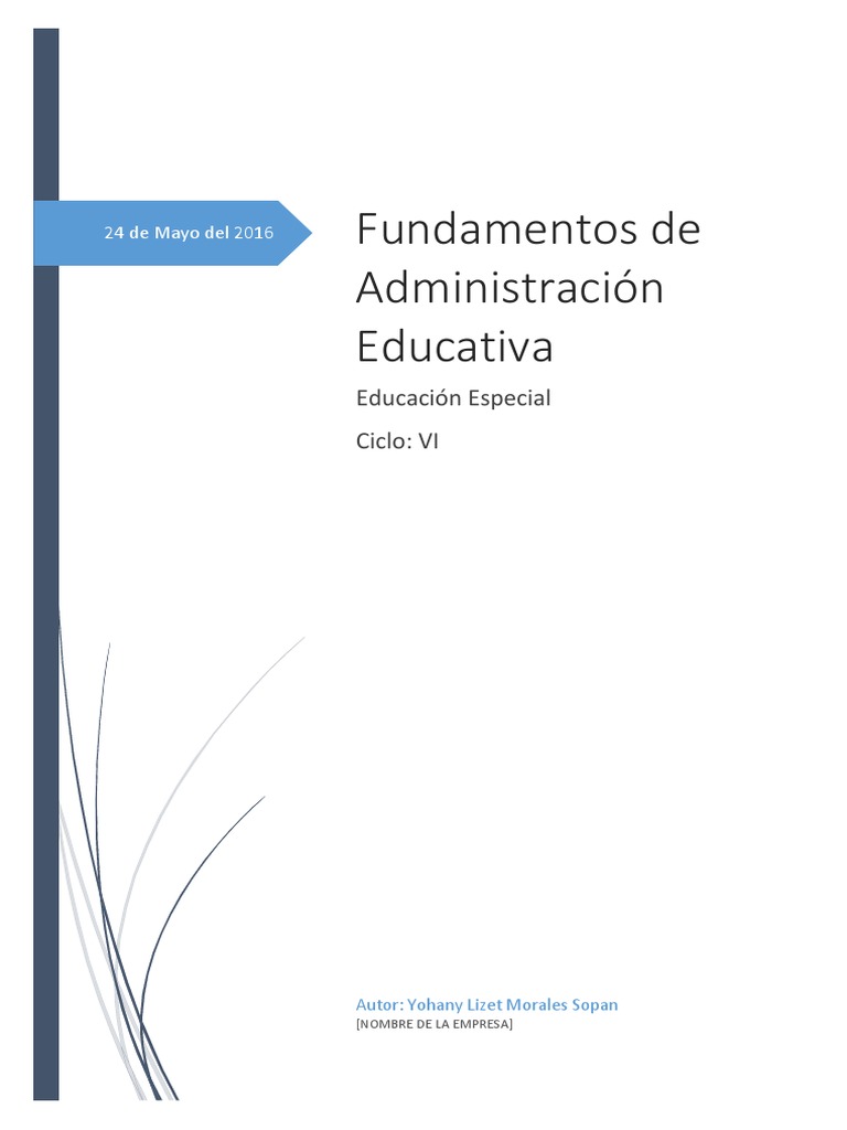 Fundamentos de la Administración Educativa | PDF | Administración ...