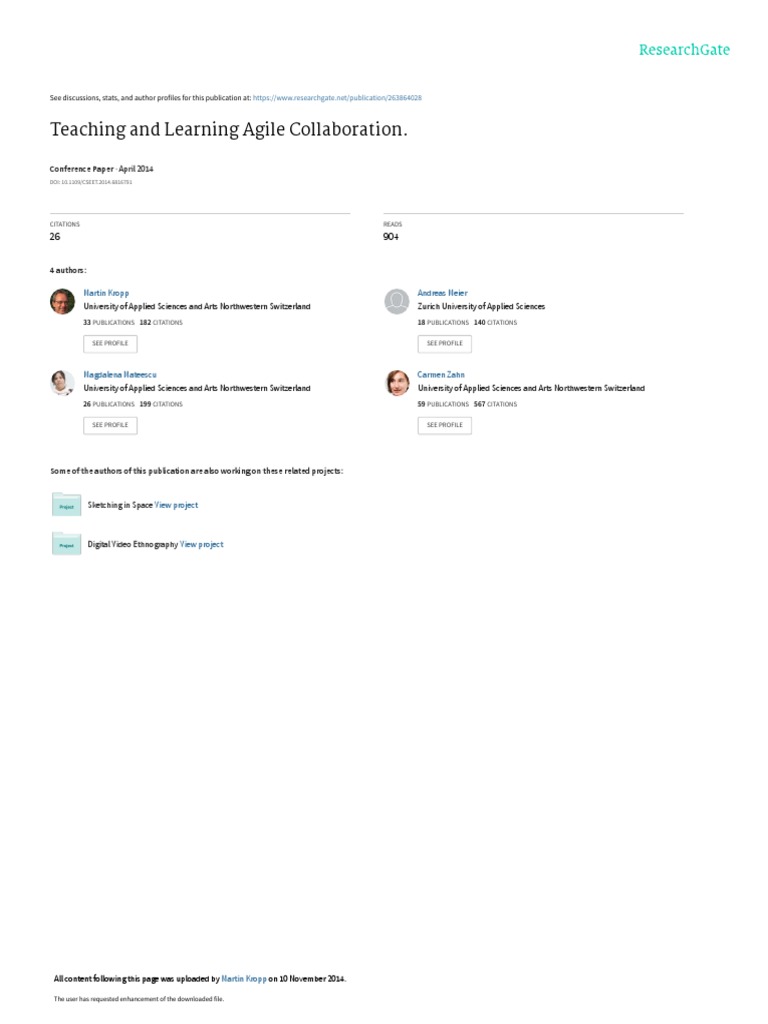 Teaching Agile Collaboration Skills | PDF | Agile Software Development ...