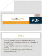 Sampling: Data, Class Interval, Class Size, and Sampling