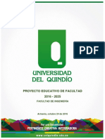 Proyecto Educativo Facultad Ingeniería 2016-2025