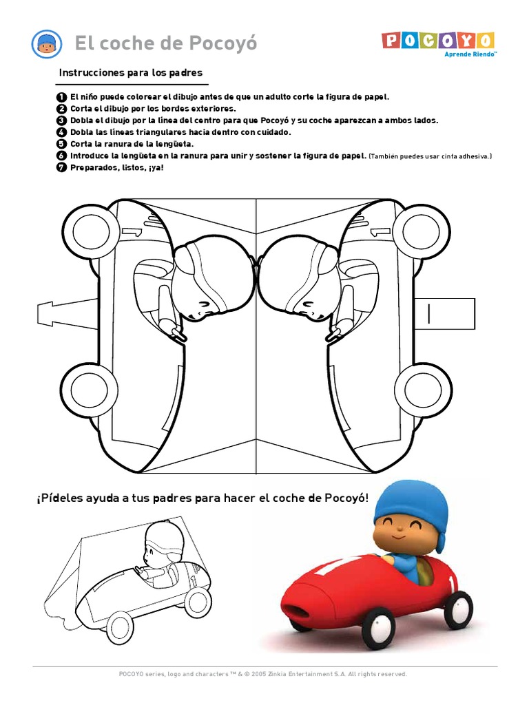 Manualidad Coche Pocoyo PDF