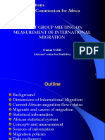 Expert Group Meeting On Measurement of International Migration